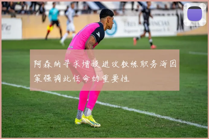 阿森纳寻求增设进攻教练职务海因策强调此任命的重要性